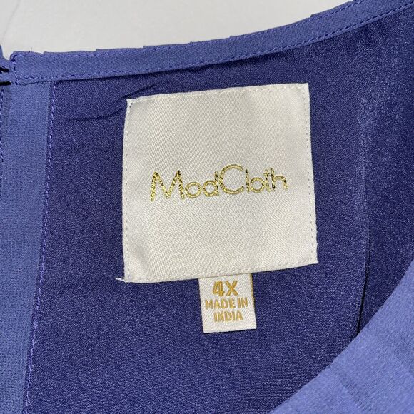 ModCloth Sleeveless Pleated Shift Dress “The Pleat-est Things” in Violet Size 4x - Picture 4 of 15